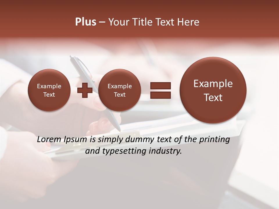 Note Holding Summary PowerPoint Template