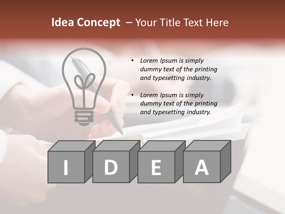 Note Holding Summary PowerPoint Template