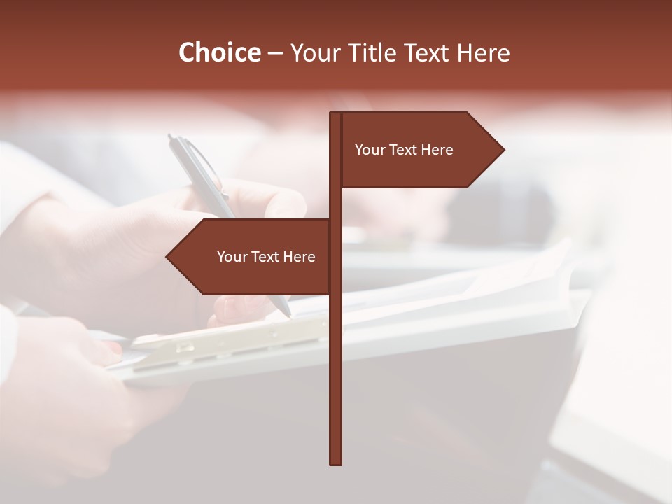 Note Holding Summary PowerPoint Template