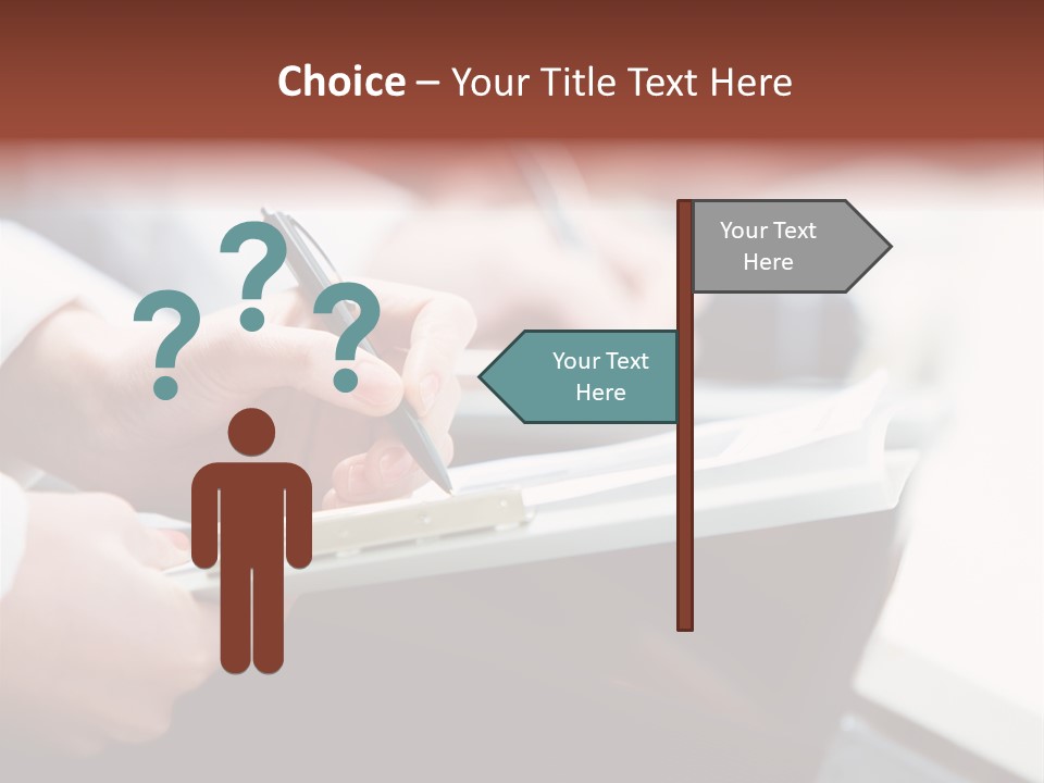 Note Holding Summary PowerPoint Template