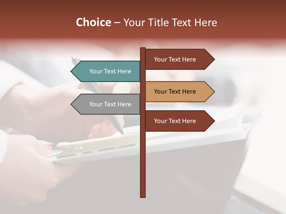 Note Holding Summary PowerPoint Template