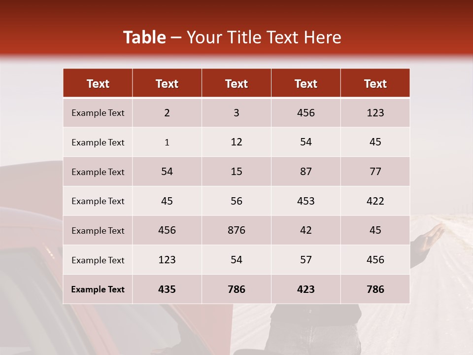 Repair Hood Road PowerPoint Template