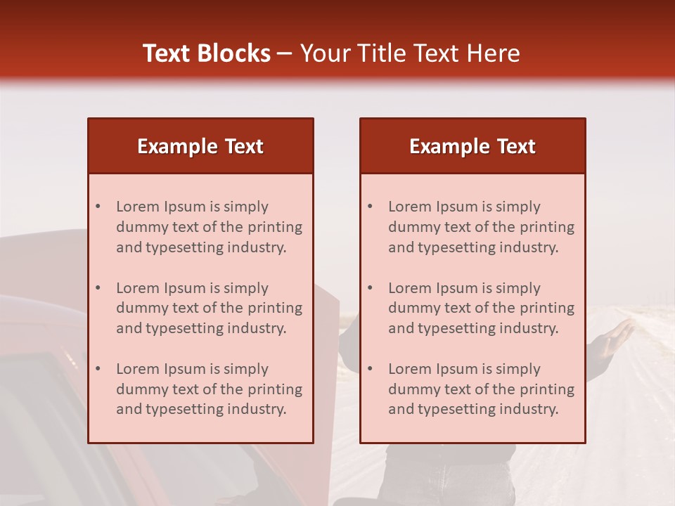 Repair Hood Road PowerPoint Template