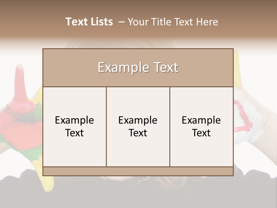 Face Colorful Artistic PowerPoint Template