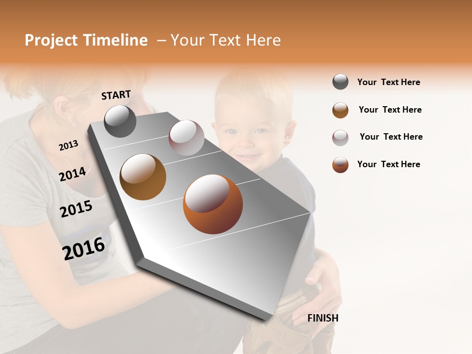 Amusement Diaper Isolated PowerPoint Template
