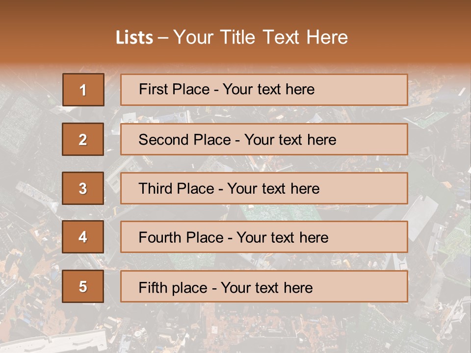 Pile Part Electronic PowerPoint Template