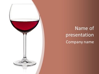 Isolated Food Wineglass PowerPoint Template