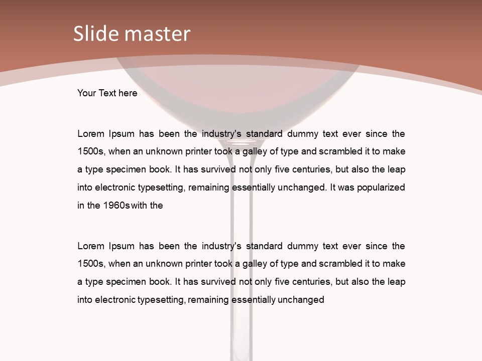 Isolated Food Wineglass PowerPoint Template