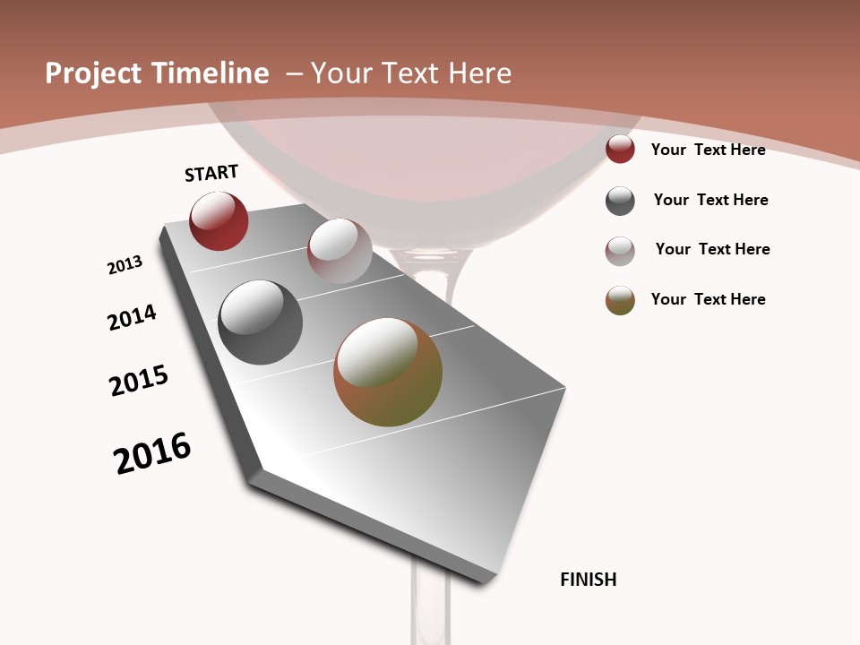 Isolated Food Wineglass PowerPoint Template