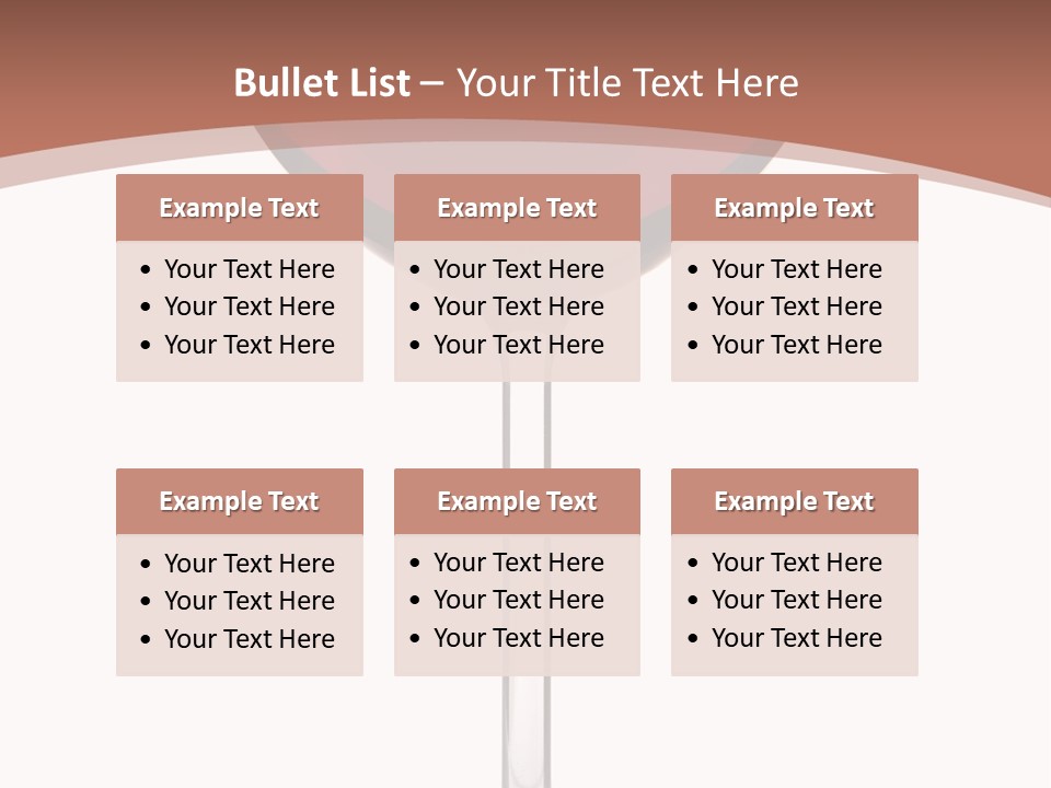 Isolated Food Wineglass PowerPoint Template