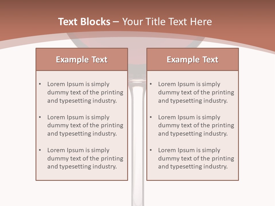 Isolated Food Wineglass PowerPoint Template