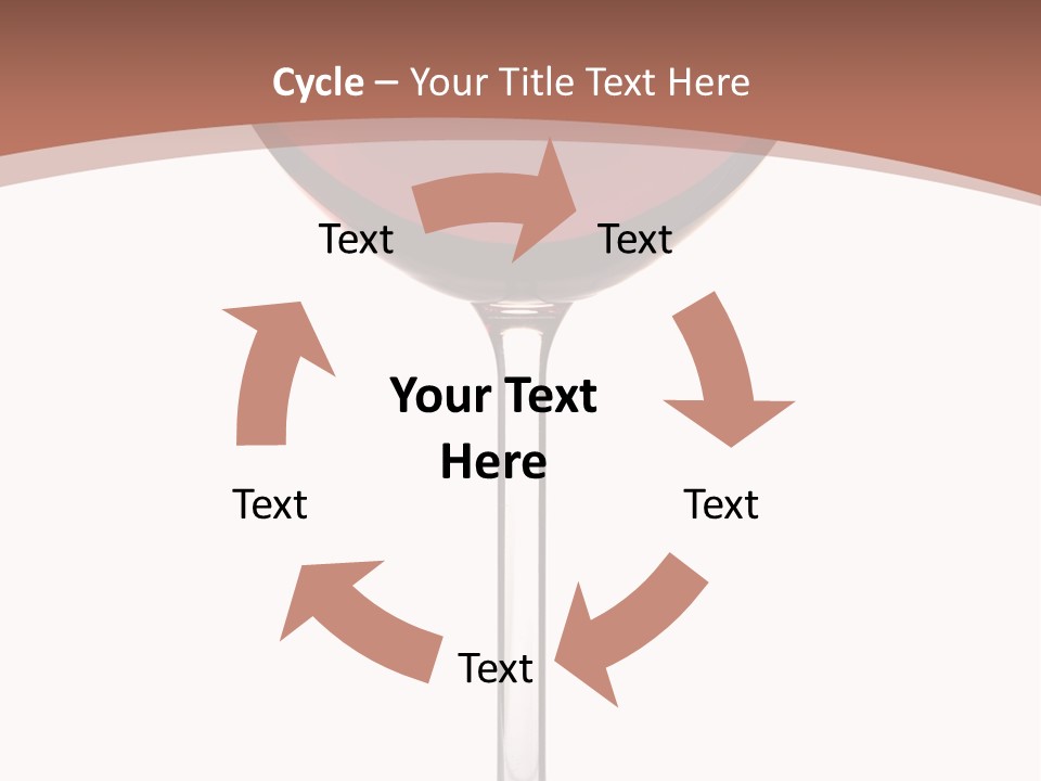 Isolated Food Wineglass PowerPoint Template