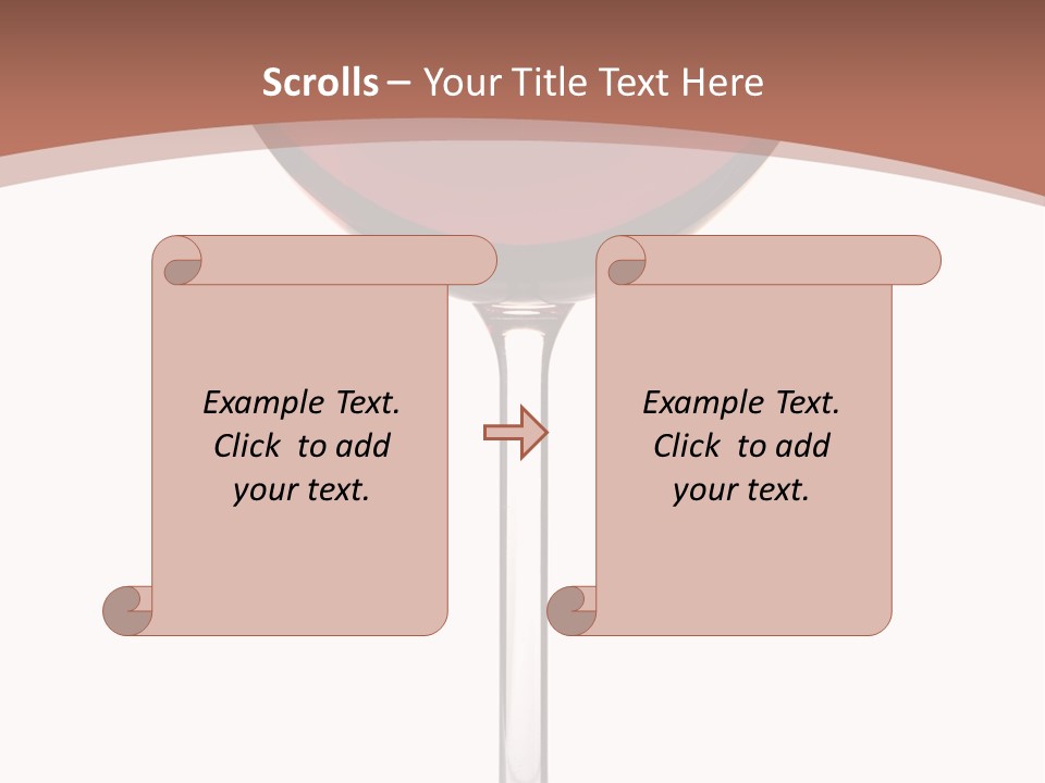 Isolated Food Wineglass PowerPoint Template