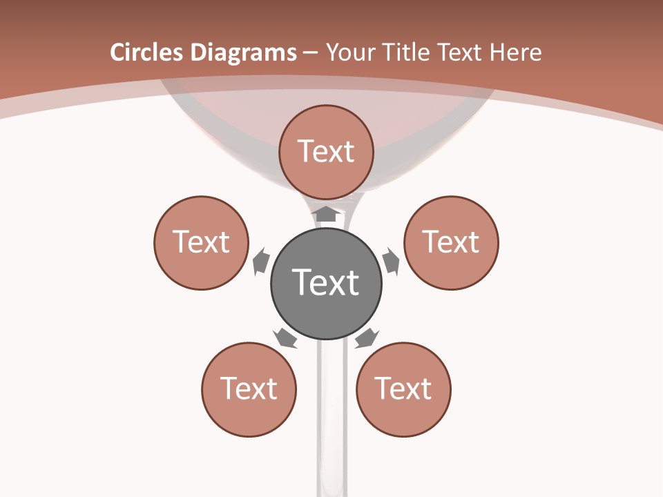 Isolated Food Wineglass PowerPoint Template