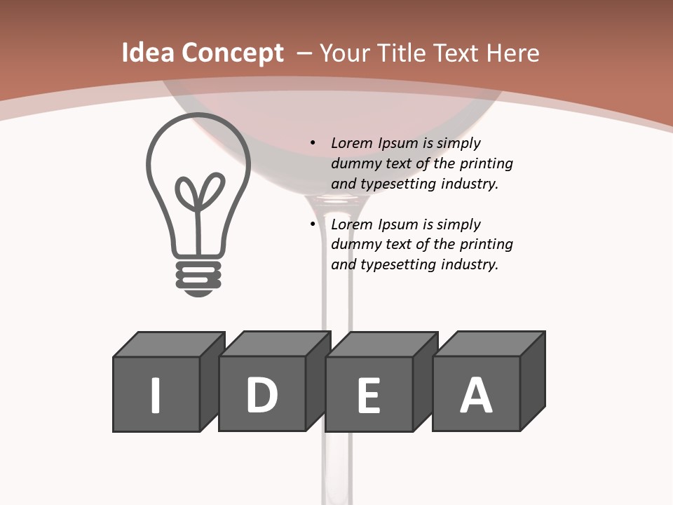 Isolated Food Wineglass PowerPoint Template