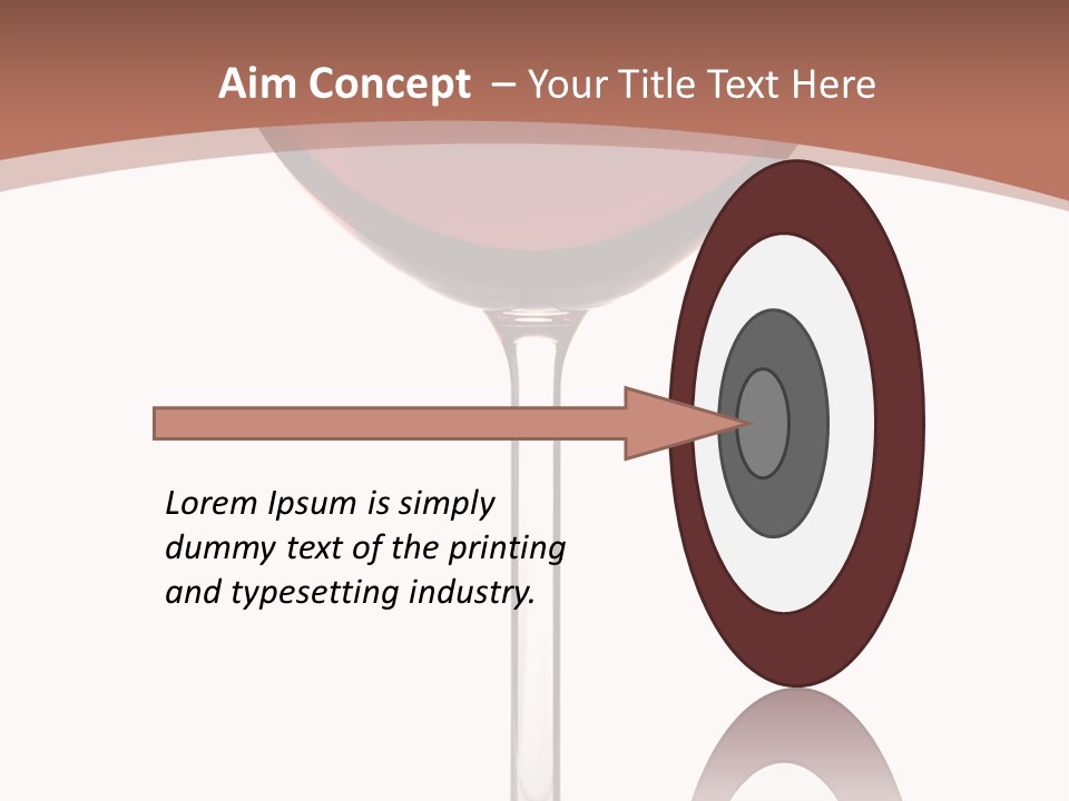 Isolated Food Wineglass PowerPoint Template