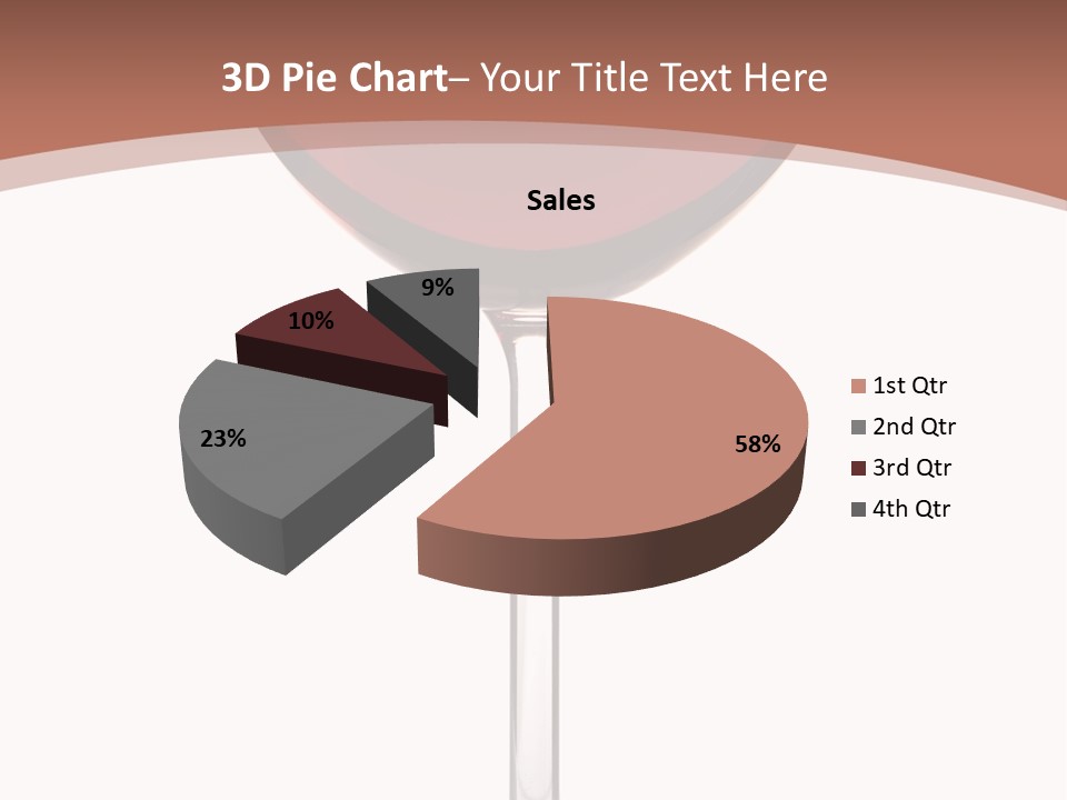 Isolated Food Wineglass PowerPoint Template