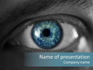 Macro Retina Male PowerPoint Template