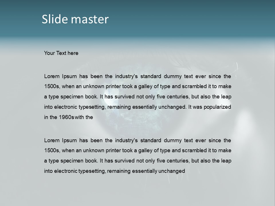 Macro Retina Male PowerPoint Template