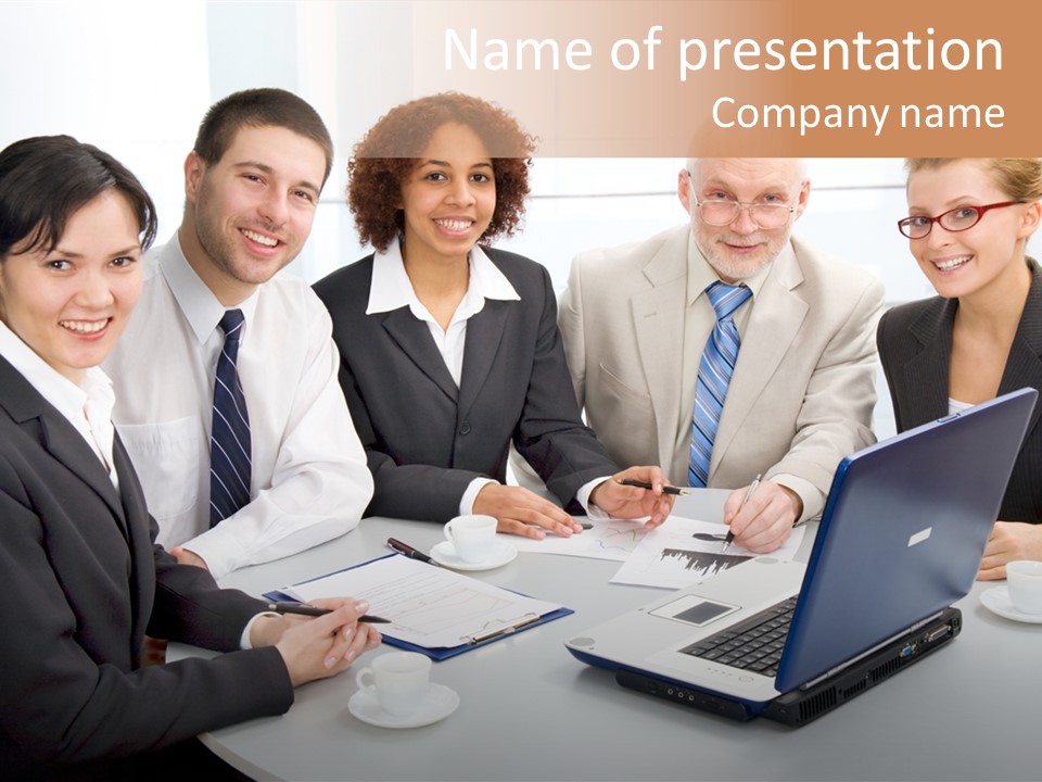 Cooperation Caucasian  PowerPoint Template