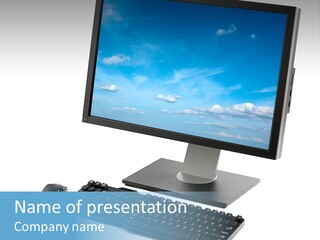 Liquidcrystal Digital Wide PowerPoint Template