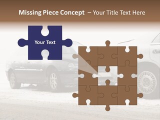 Broken Road Winter PowerPoint Template