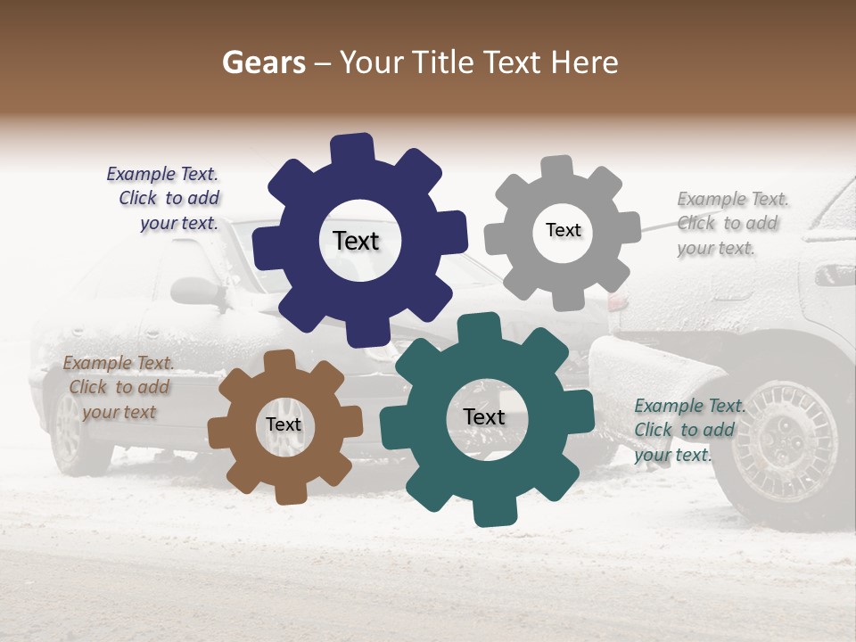 Broken Road Winter PowerPoint Template