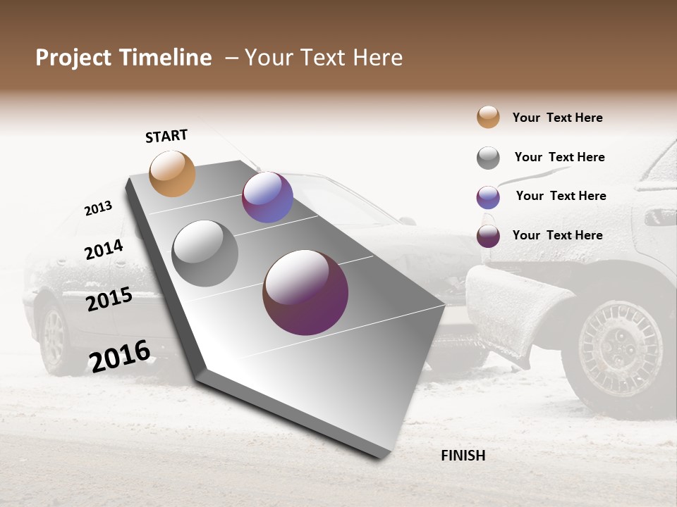 Broken Road Winter PowerPoint Template