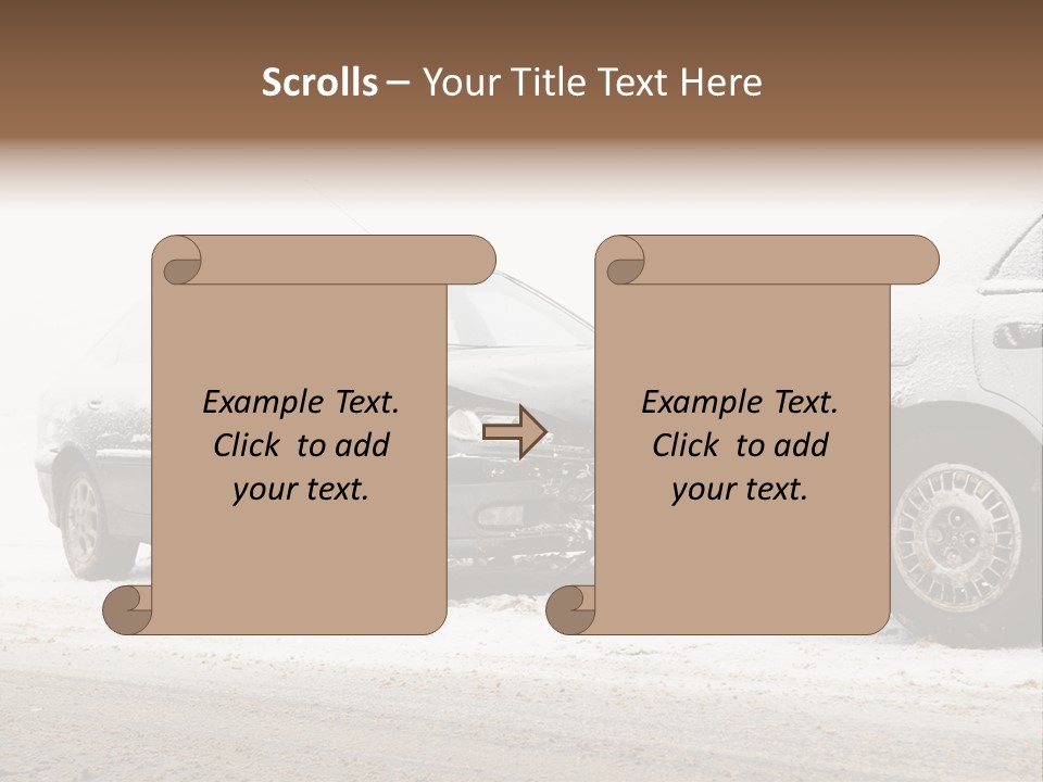 Broken Road Winter PowerPoint Template