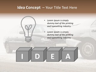 Broken Road Winter PowerPoint Template