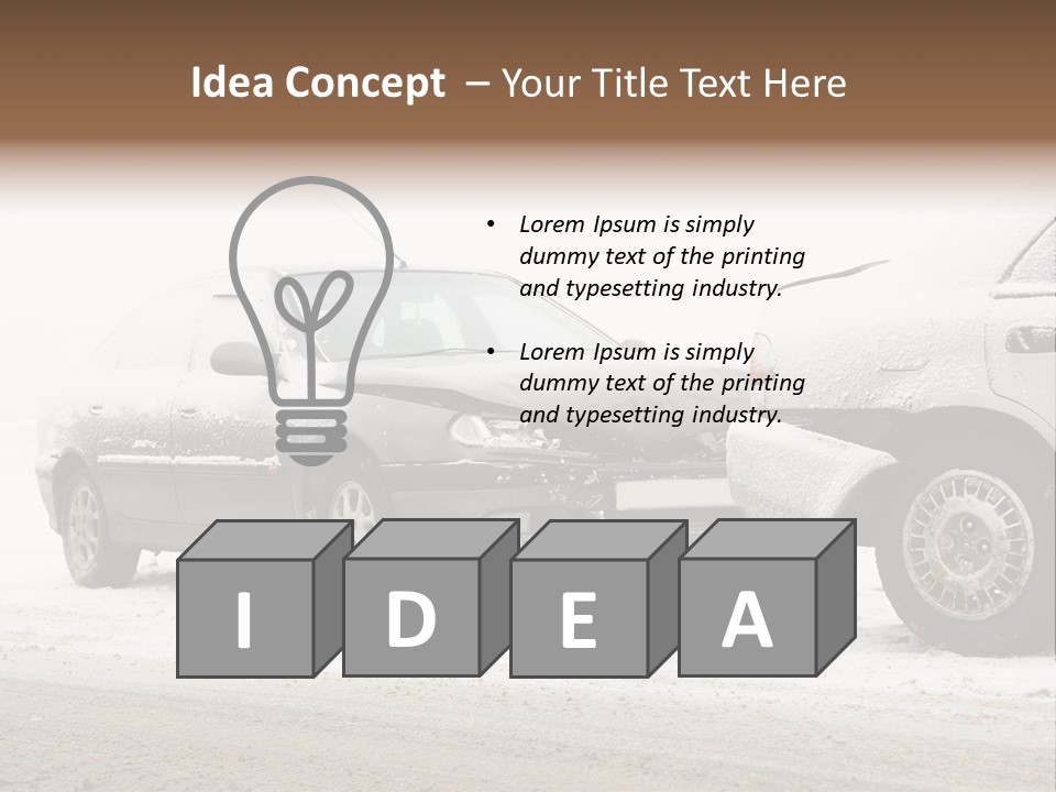 Broken Road Winter PowerPoint Template