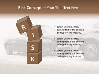 Broken Road Winter PowerPoint Template