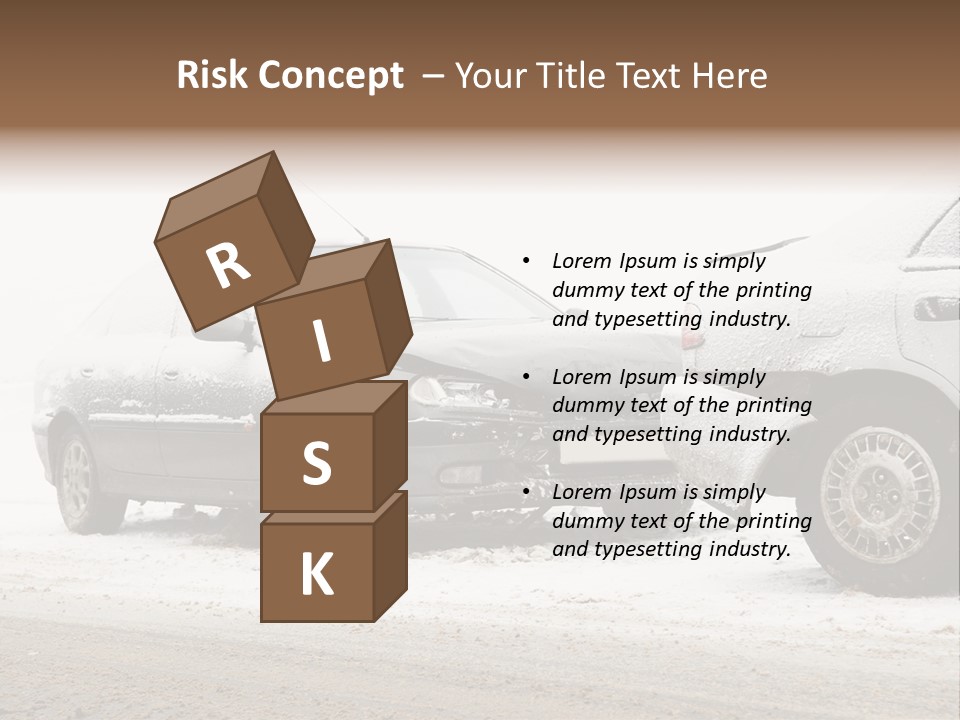 Broken Road Winter PowerPoint Template