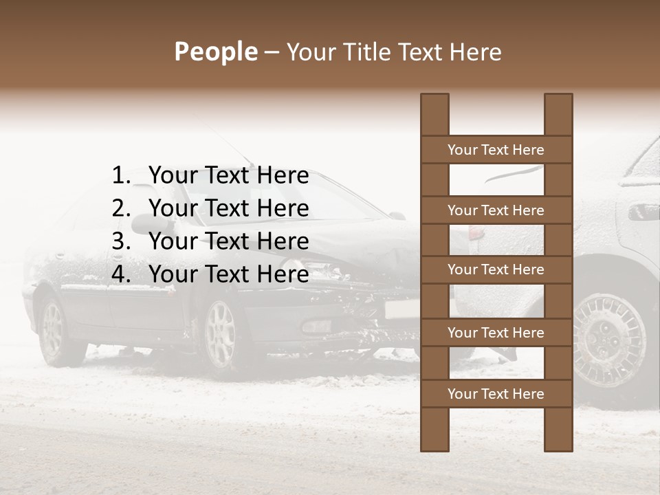 Broken Road Winter PowerPoint Template