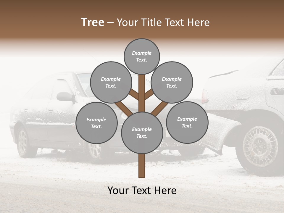 Broken Road Winter PowerPoint Template