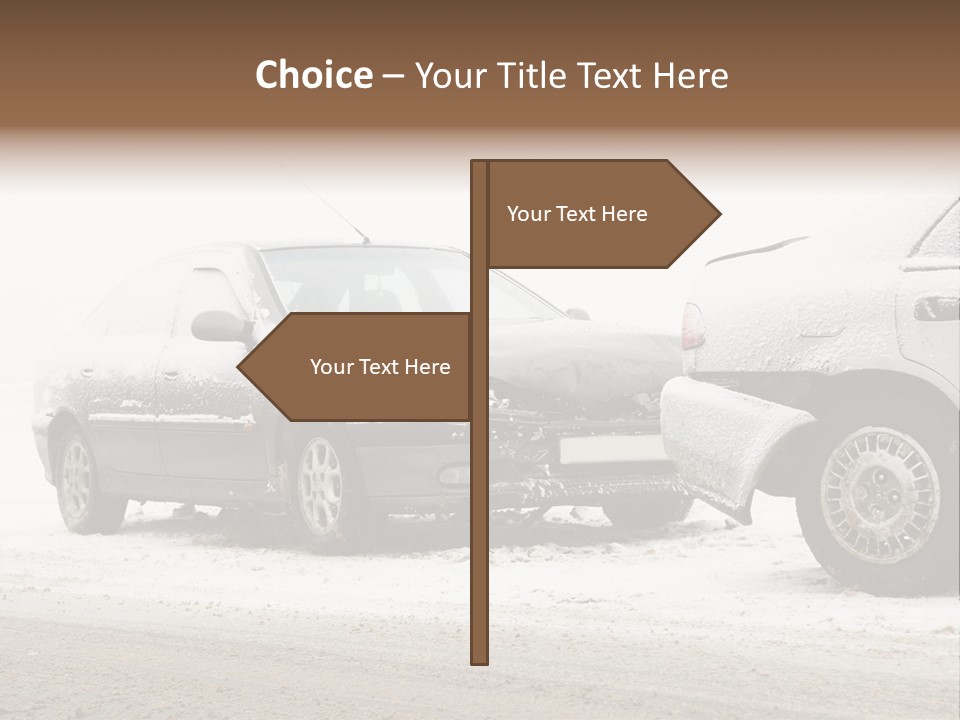 Broken Road Winter PowerPoint Template