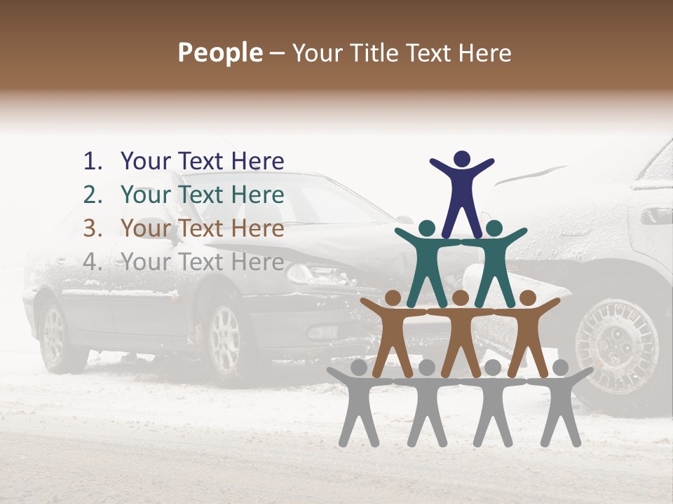 Broken Road Winter PowerPoint Template