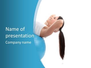 Caucasian Life Stretching PowerPoint Template