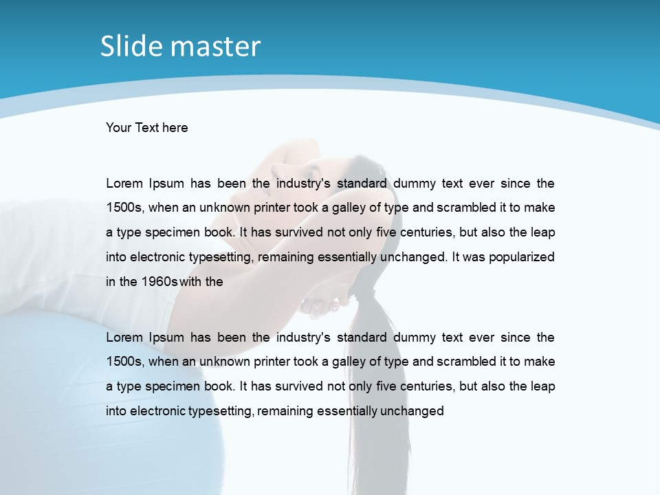 Caucasian Life Stretching PowerPoint Template