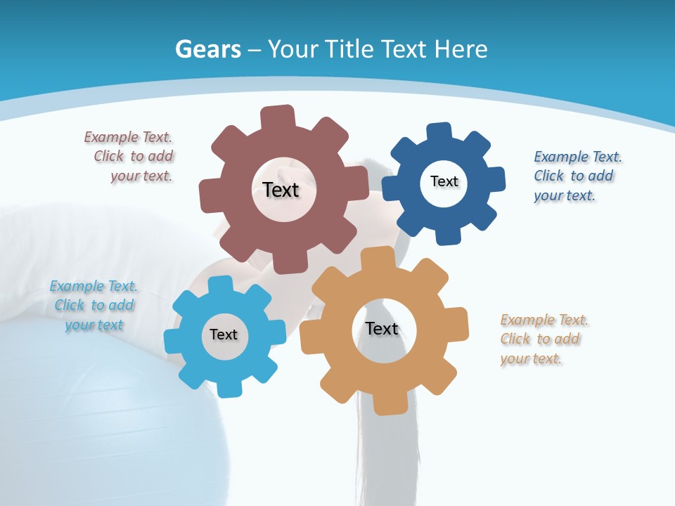 Caucasian Life Stretching PowerPoint Template