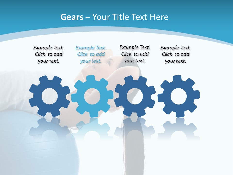 Caucasian Life Stretching PowerPoint Template