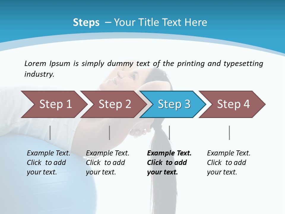 Caucasian Life Stretching PowerPoint Template
