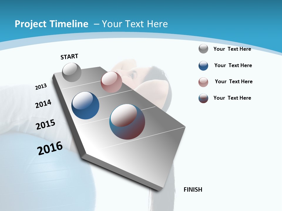 Caucasian Life Stretching PowerPoint Template