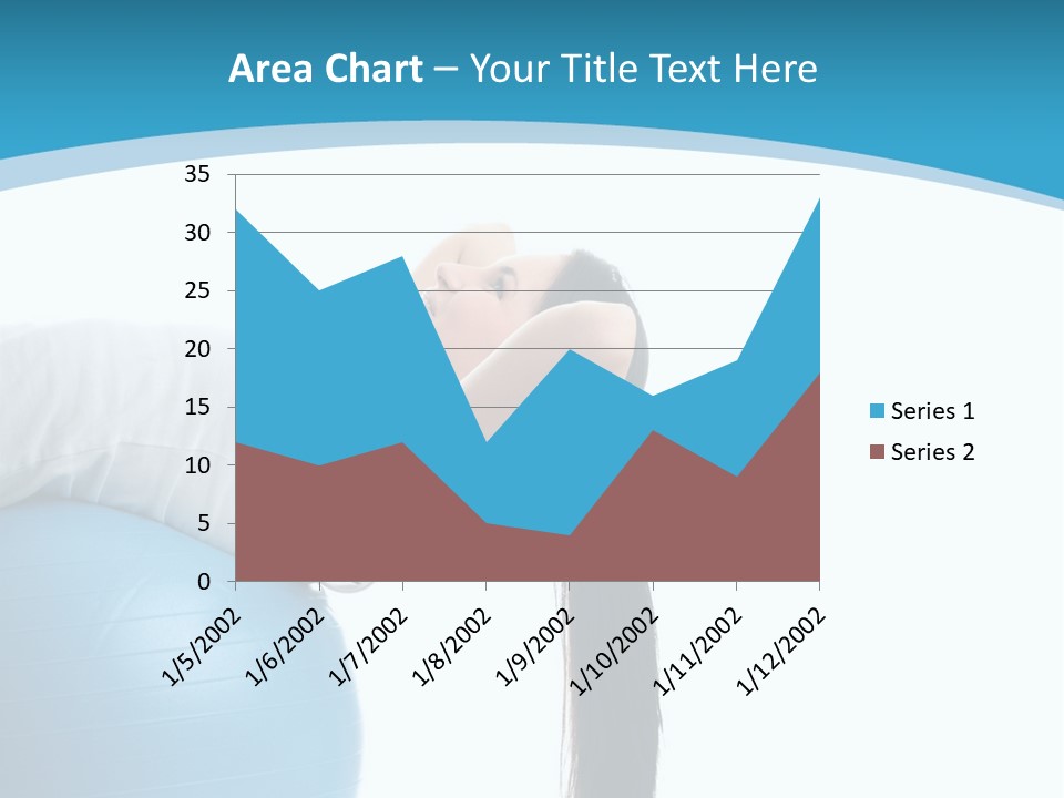 Caucasian Life Stretching PowerPoint Template