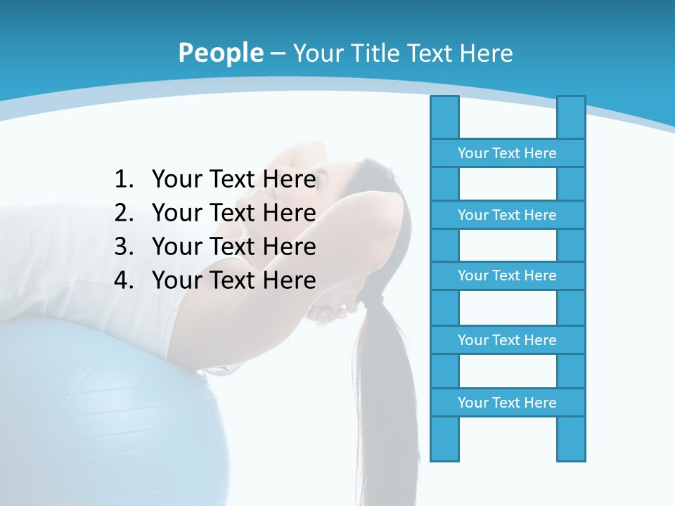 Caucasian Life Stretching PowerPoint Template