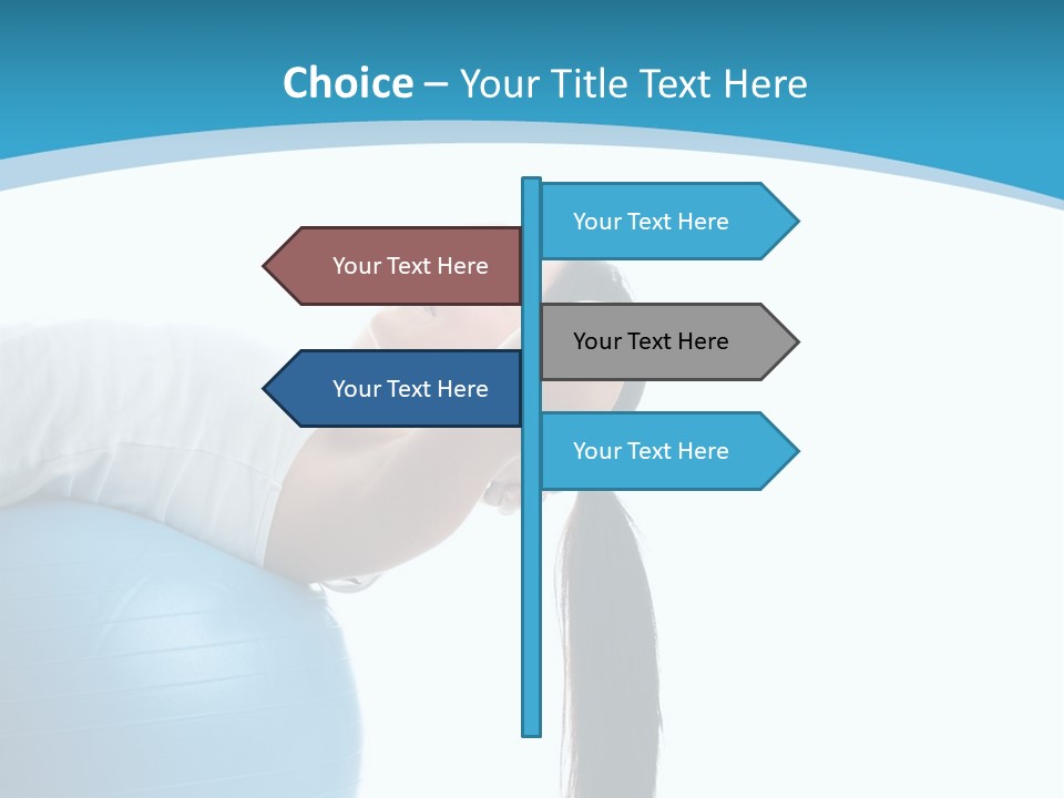 Caucasian Life Stretching PowerPoint Template