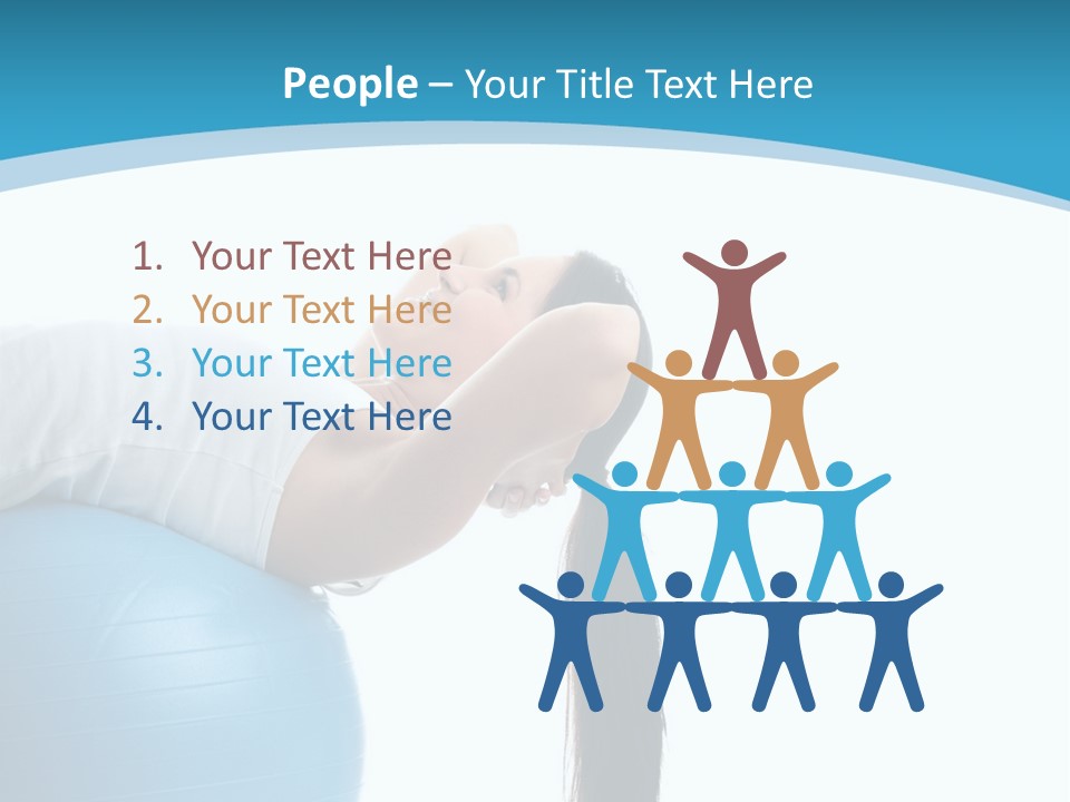 Caucasian Life Stretching PowerPoint Template