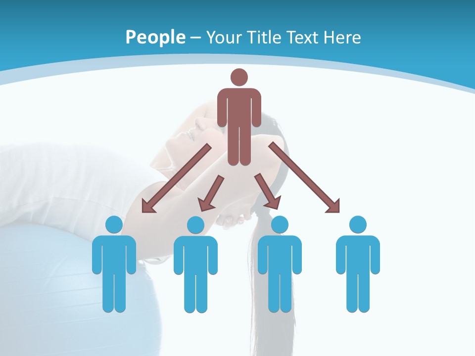 Caucasian Life Stretching PowerPoint Template