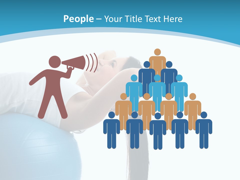 Caucasian Life Stretching PowerPoint Template