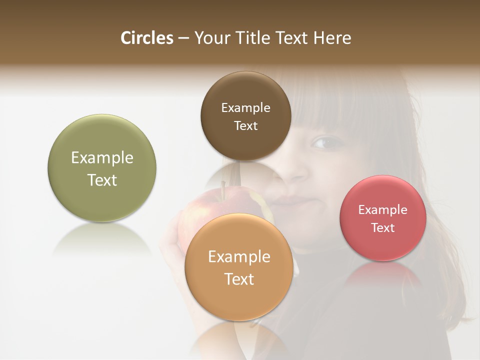 A Little Girl Holding An Apple In Her Hand PowerPoint Template